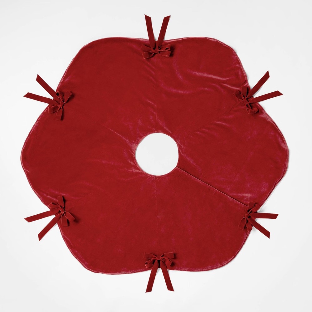 Velvet Bow Tree Skirt Red - Threshold Studio McGee, Target Christmas 2025